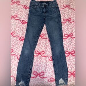 Abercrombie & Fitch Women's Mid Rise Skinny Blue Jeans